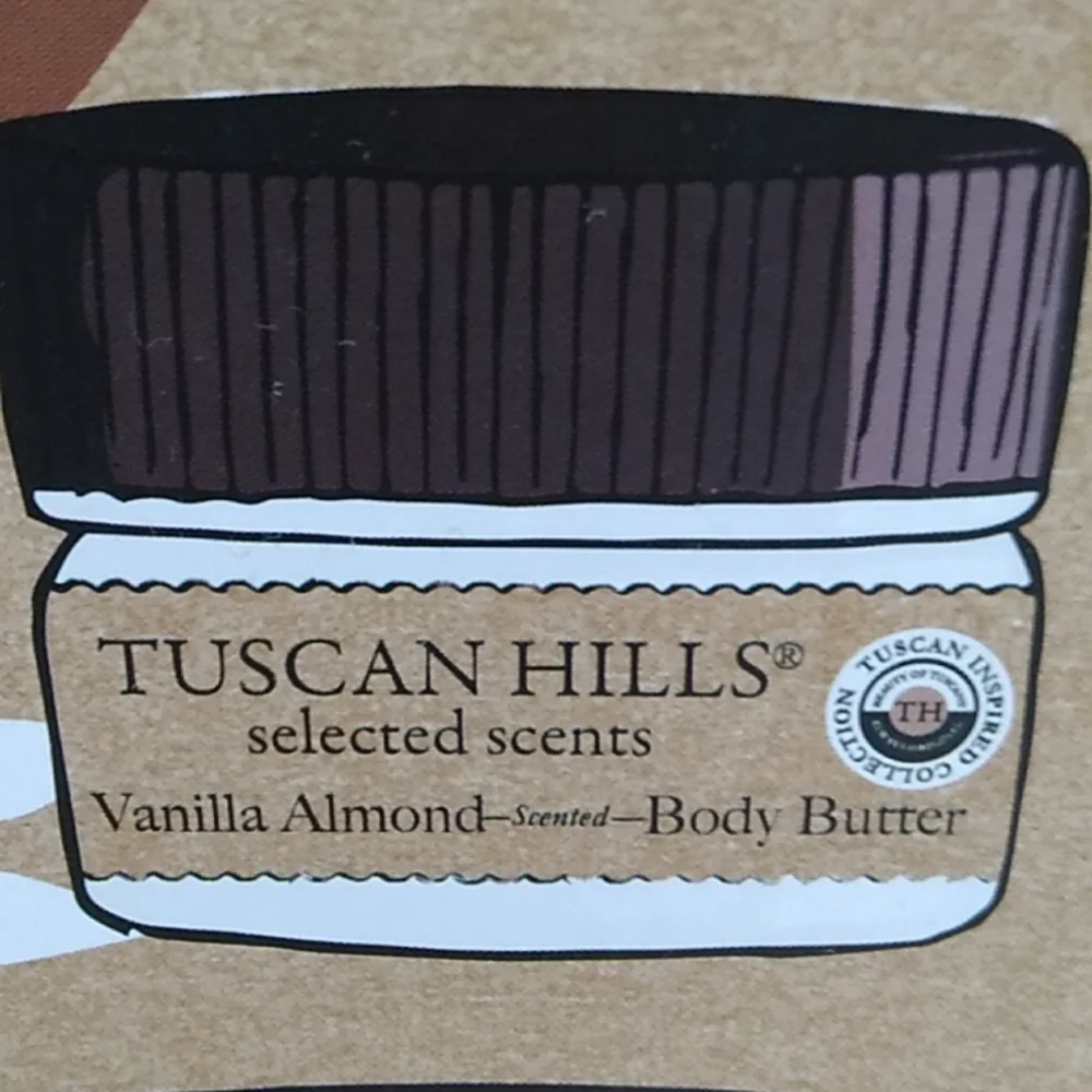 FINAL SALE! NWT Tuscan Hills Vanilla Almond Lotion, Body Butter, Scrub, Wash